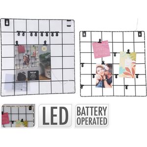 Prateleira Para Quadros Com Led Hasiera Prata Ferro Hasiera