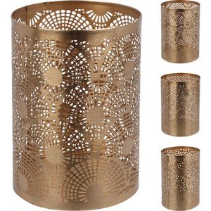 Castiçal Vela Hasiera Dourado 18Cm Ferro Hasiera