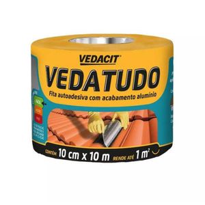 Fita Vedacit Veda Tudo De Aluminio 10Cmx10M De 0,07Mm