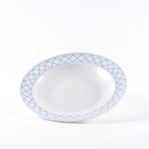 Prato De Melamina 20Cm Estampa Azul Hasiera