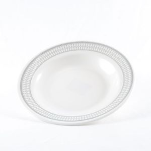 Prato De Melamina 20Cm Estampa Preta Hasiera