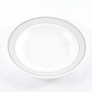 Prato De Melamina 20Cm Estampa Preta Hasiera