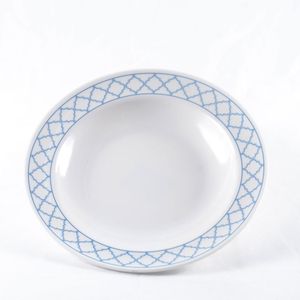 Prato De Melamina 20Cm Estampa Azul Hasiera