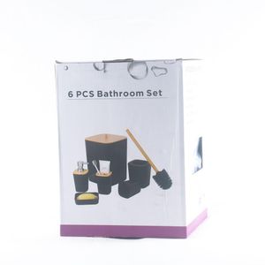 Conj De Banheiro C/6 Pecas Detalhe Bambu Hasiera