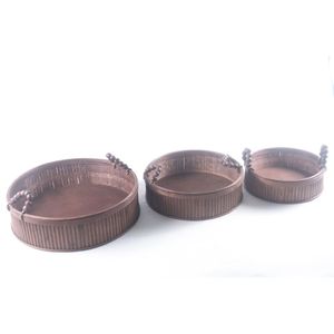 Cj Cestos Bambu 3Pc 35X9.5Cm/28X8Cm/23X7Cm Hasiera