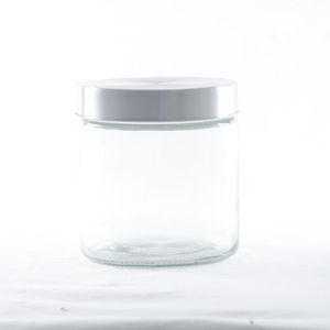 Pote De Vidro 800Ml C/Tampa Inox 11X12Cm Hasiera