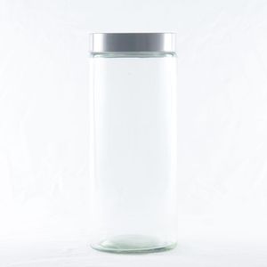 Pote De Vidro 2800Ml C/Tampa Inox 11X27Cm Hasiera