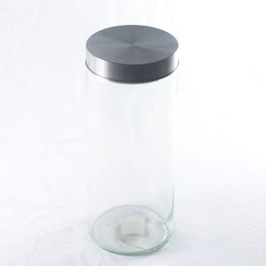 Pote De Vidro 2800Ml C/Tampa Inox 11X27Cm Hasiera