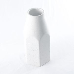 Vaso Decor Ceramica 10X22Cm Branco Hasiera