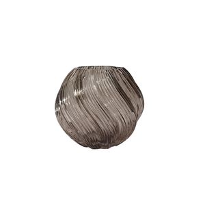 Vaso Hasiera Vidro 18x18x16cm Marrom Hasiera