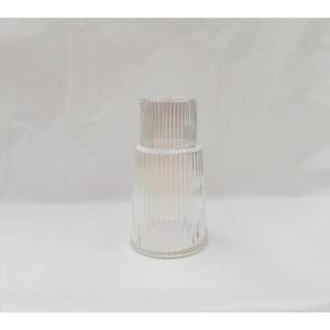 Vaso Hasiera Vidro 14x14x26cm Colorido Hasiera