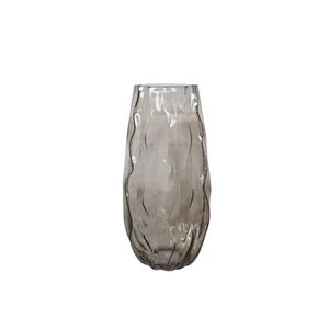 Vaso Hasiera Vidro 20x20x40,5cm Marrom Hasiera