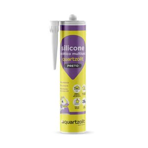 Silicone Acetico Multiuso 256G Preto Quartzolit