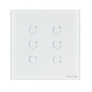 INTERRUPTOR SMART WIFI TOUCH BRANCO EWS 1006 INTELBRAS