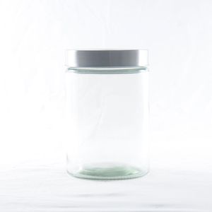 Pote De Vidro 1200Ml C/Tampa Inox 11X17Cm Hasiera