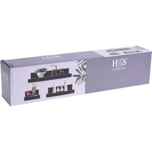 Conjunto De Prateleiras H & S Collection 2 Peças Branco/Preto Polipropileno Hasiera