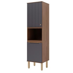 Armario Paneleiro Agata Freijo/Titanium 100% Mdf Mgm