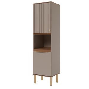 Armario Paneleiro Agata Cappuccino/Freijo 100% Mdf Mgm
