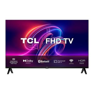 TV Smart 43" FHD Android TV com Wi-Fi e Bluetooth Controle Remoto com Comando por Voz Google Assistente Dolby Audio Bivolt Preta - S5400A - TCL