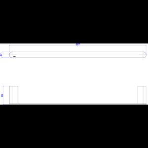 Porta Toalha Versa 60cm Black Matte DECA - 2040.BL31.060.MT