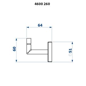 Cabide 4600 C260 Com Acabamento Cromado Linha Túnis Fani
